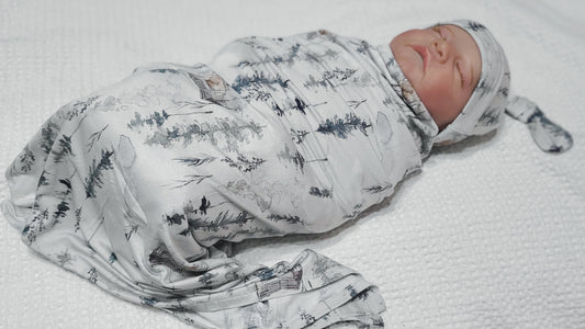 Bosque Swaddle con gorro